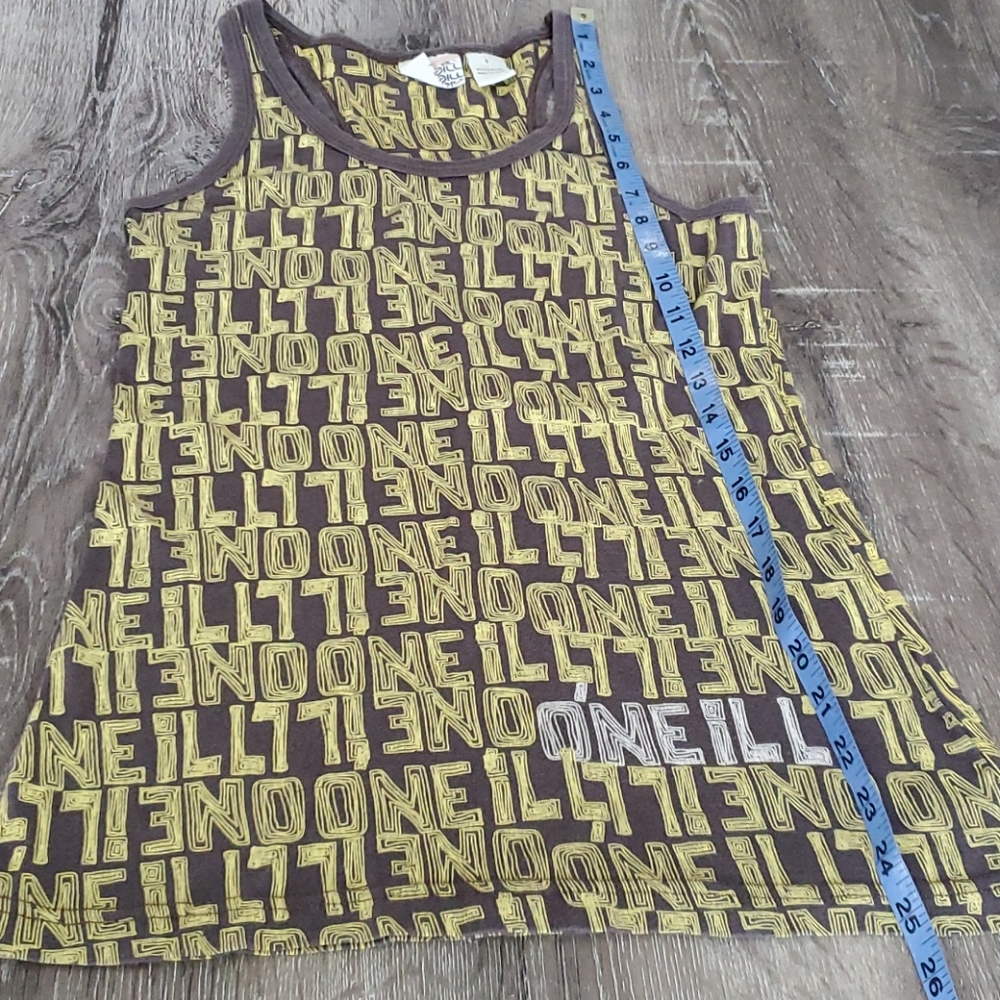 O'Neill All Over Logo Print Racerback Ringer Tank - Picture 5 of 5